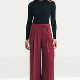 Nobody's Child Burgundy Pleated Tailored Trousers
