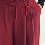 Nobody's Child Burgundy Pleated Tailored Trousers