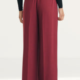 Nobody's Child Burgundy Pleated Tailored Trousers