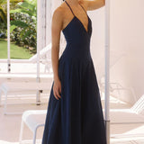 Runaway The Label Brionni Navy Maxi Dress