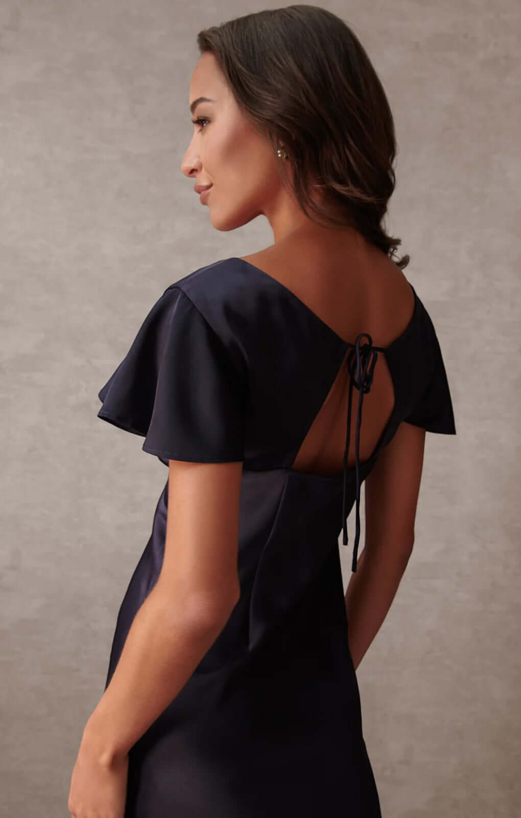 Blue Vanilla Luxe Angel Sleeve Midi Dress