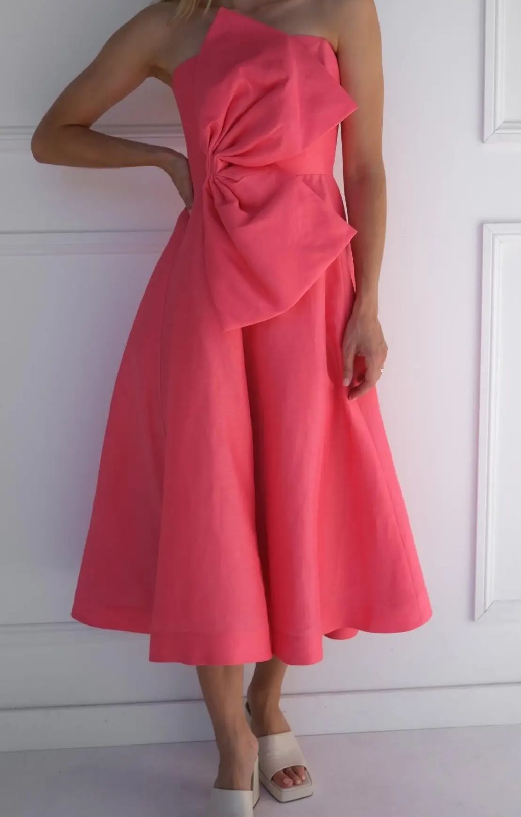 Talulah Camellia Calypso Coral Midi Dress