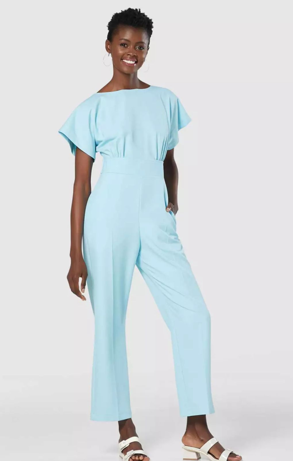 Closet London Blue Kimono Jumpsuit