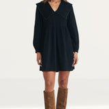 Nobody's Child Black Cord Peter Pan Collar Cassis Mini Dress