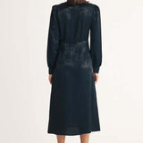 Nobody's Child Black Floral Jacquard Tasha Midi Dress