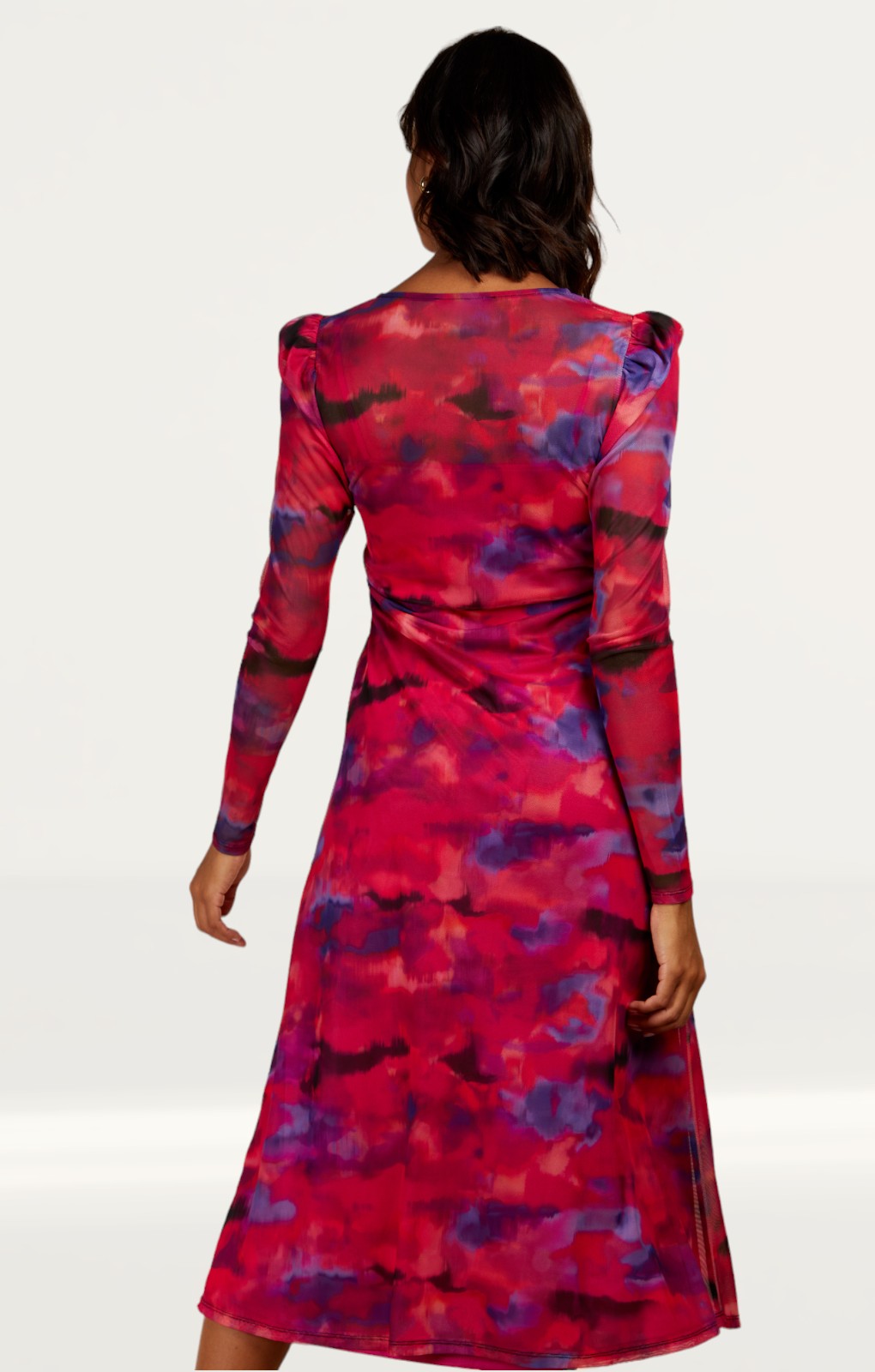 Little Mistress Watercolour Print Sheer Midaxi Dress by Vogue Williams