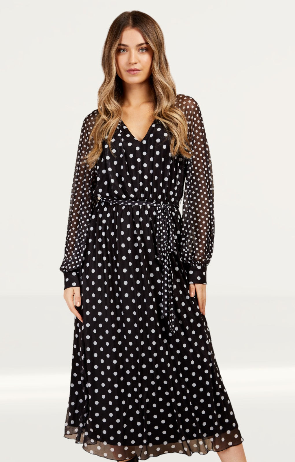 Little Mistress Multi Spot Midaxi Dress by Vogue Williams