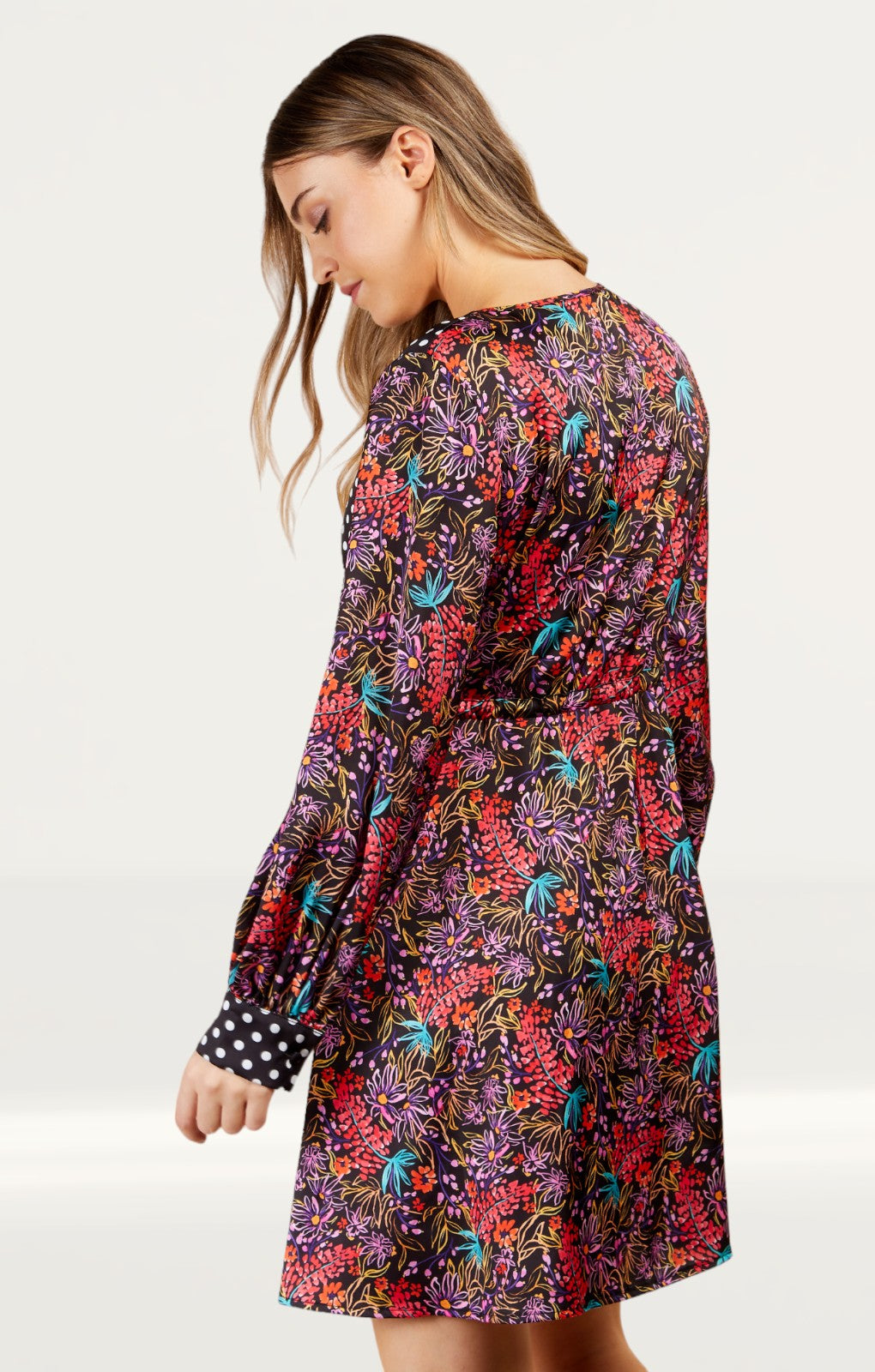 Little Mistress Floral And Spot Print Mini Dress by Vogue Williams