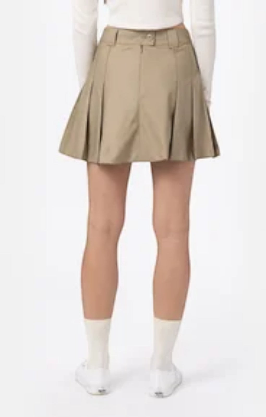 Dickies Elizaville Pleated Skirt In Khaki – skirts by Dickies, available to rent from Hirestreet