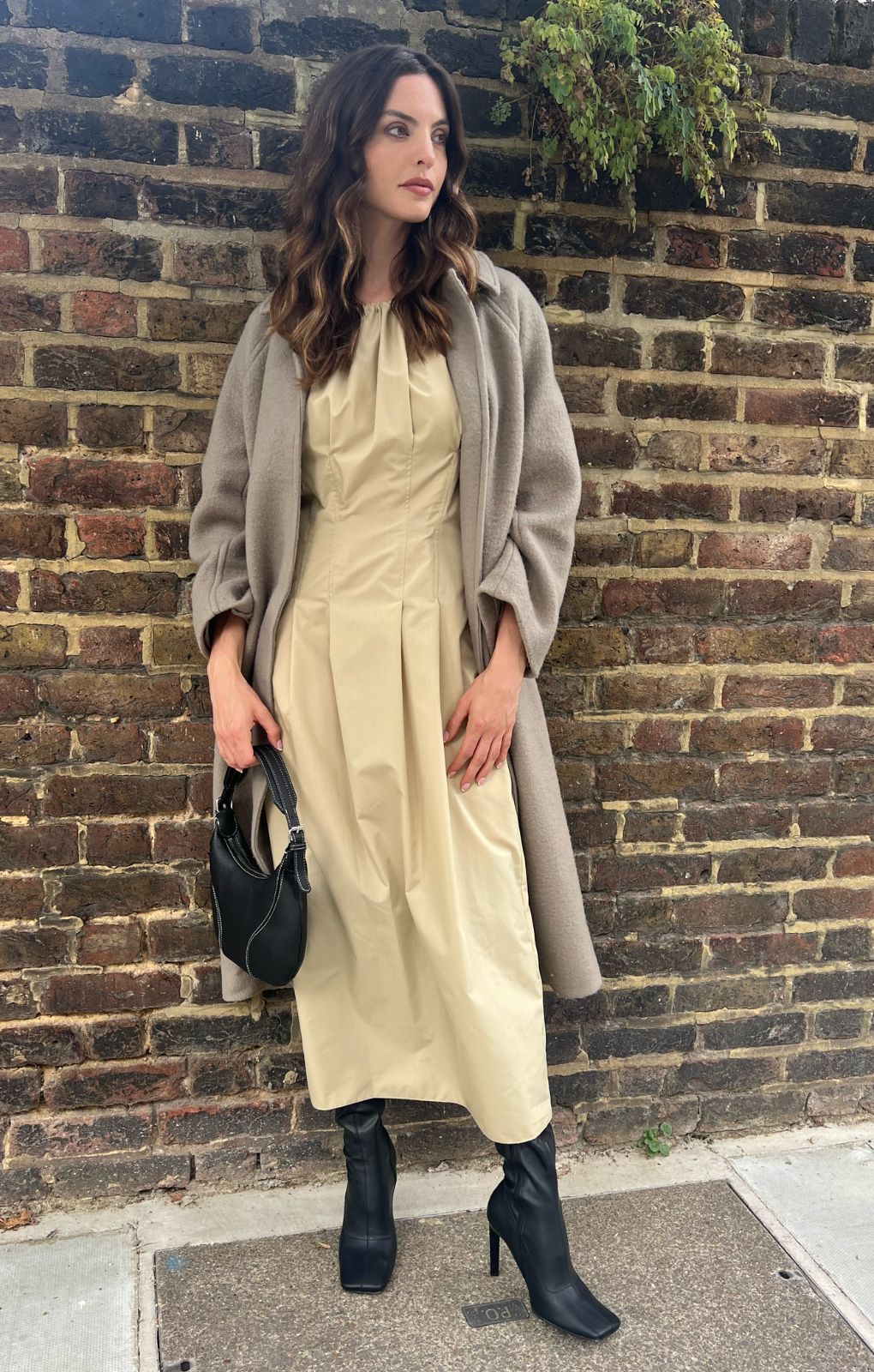 ASOS DESIGN Clean Cotton Corset Waist Off Shoulder Maxi Dress In Neutral