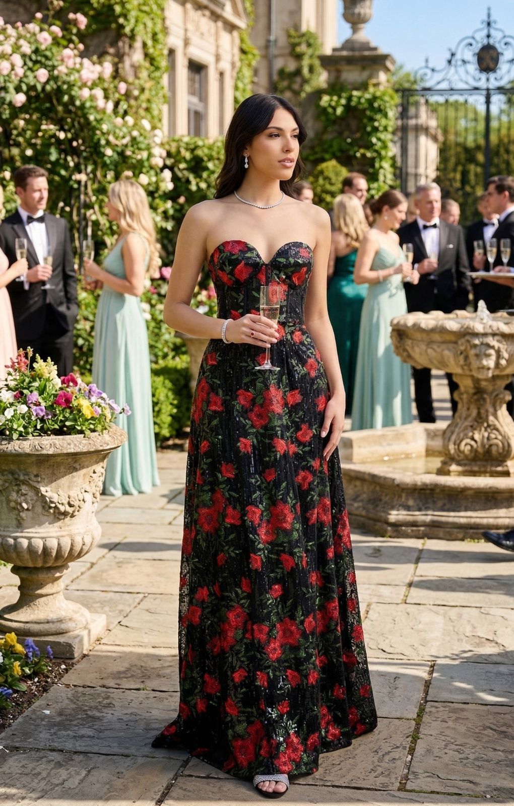 dress the population long dress Lulu Dress  Dress the Population