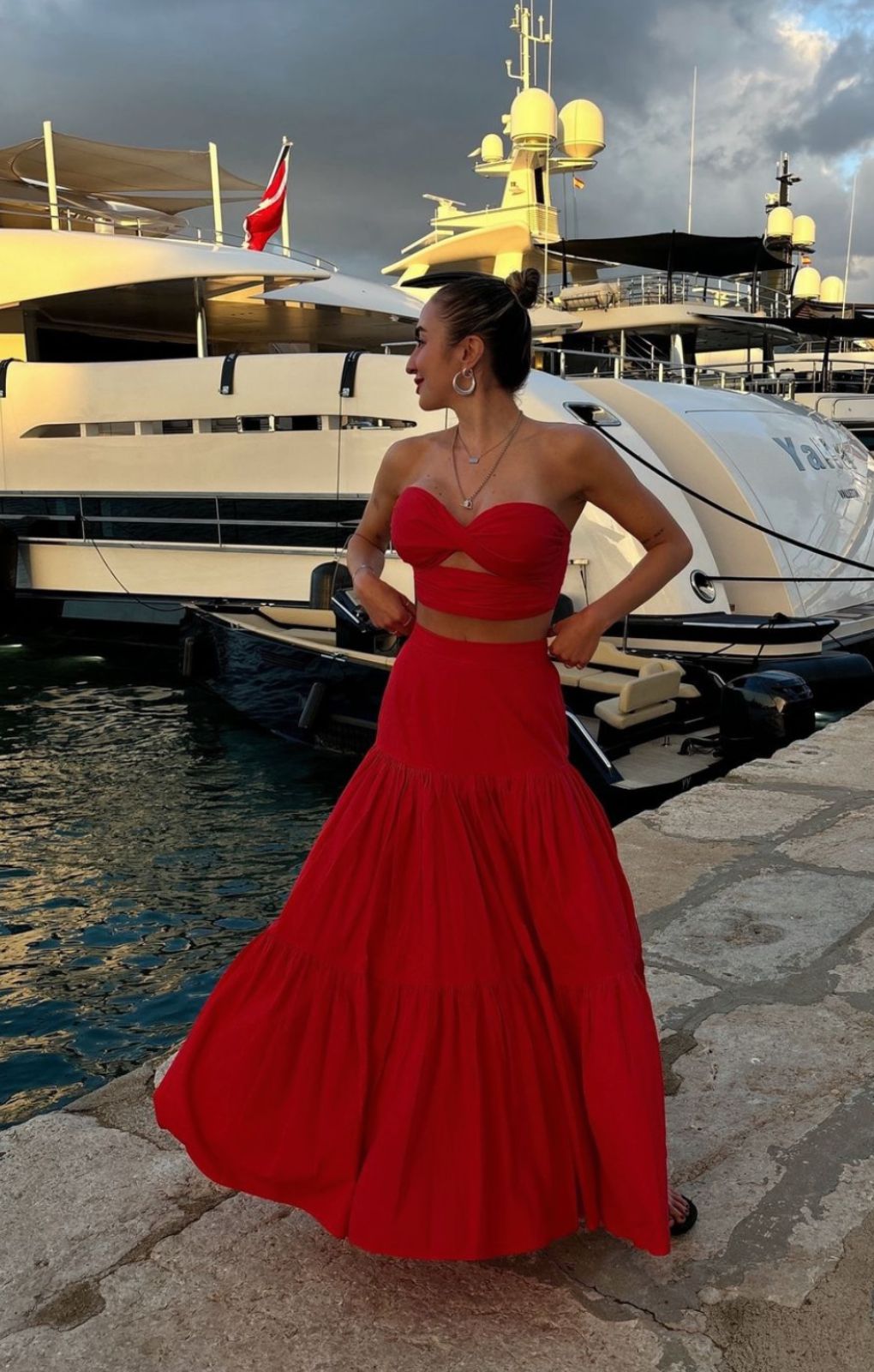 Runaway The Label Ayla Red Skirt and Top Co-Ord