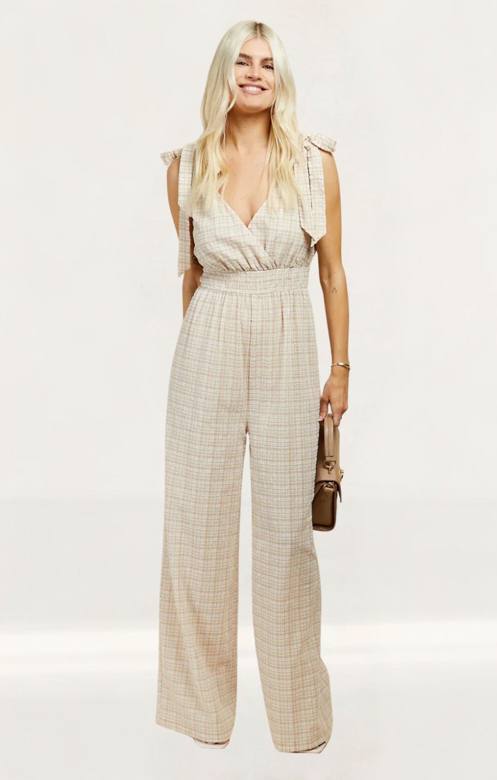 Little Mistress Tie Strap Jumpsuit
