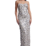 Dress The Population Vada Silver Dress