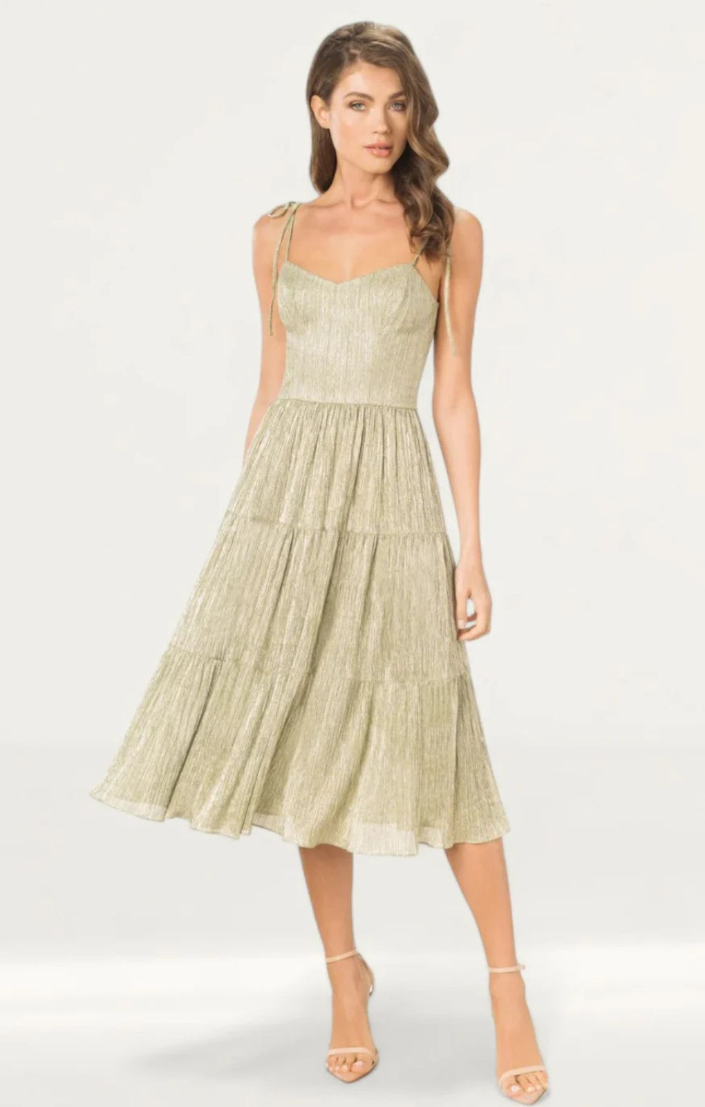 Dress The Population Dream Lime Midi Dress