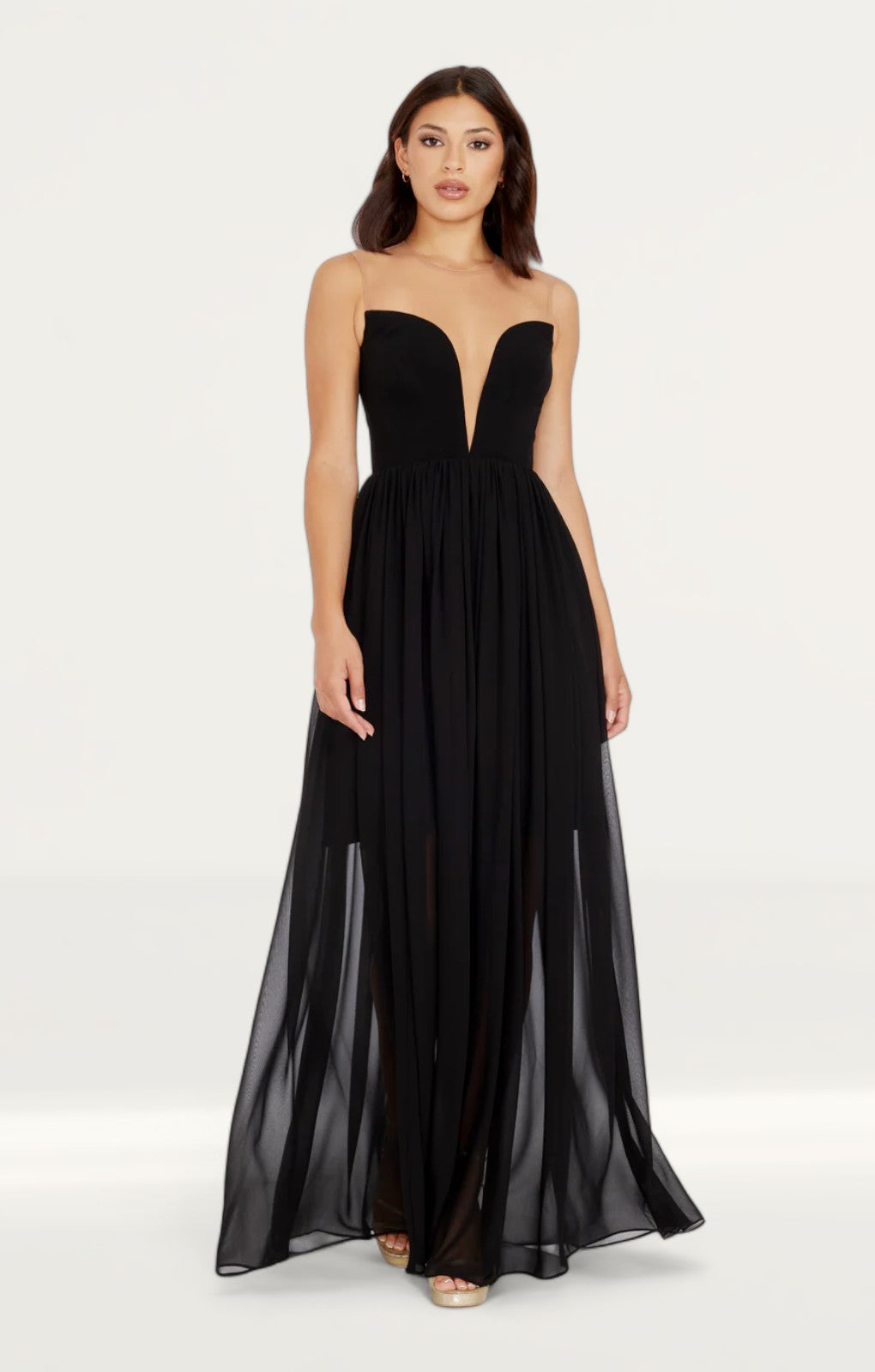 Dress The Population Eleanor Black Maxi Dress