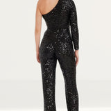 Dress The Population Easton Black Sequin Jumpsuit