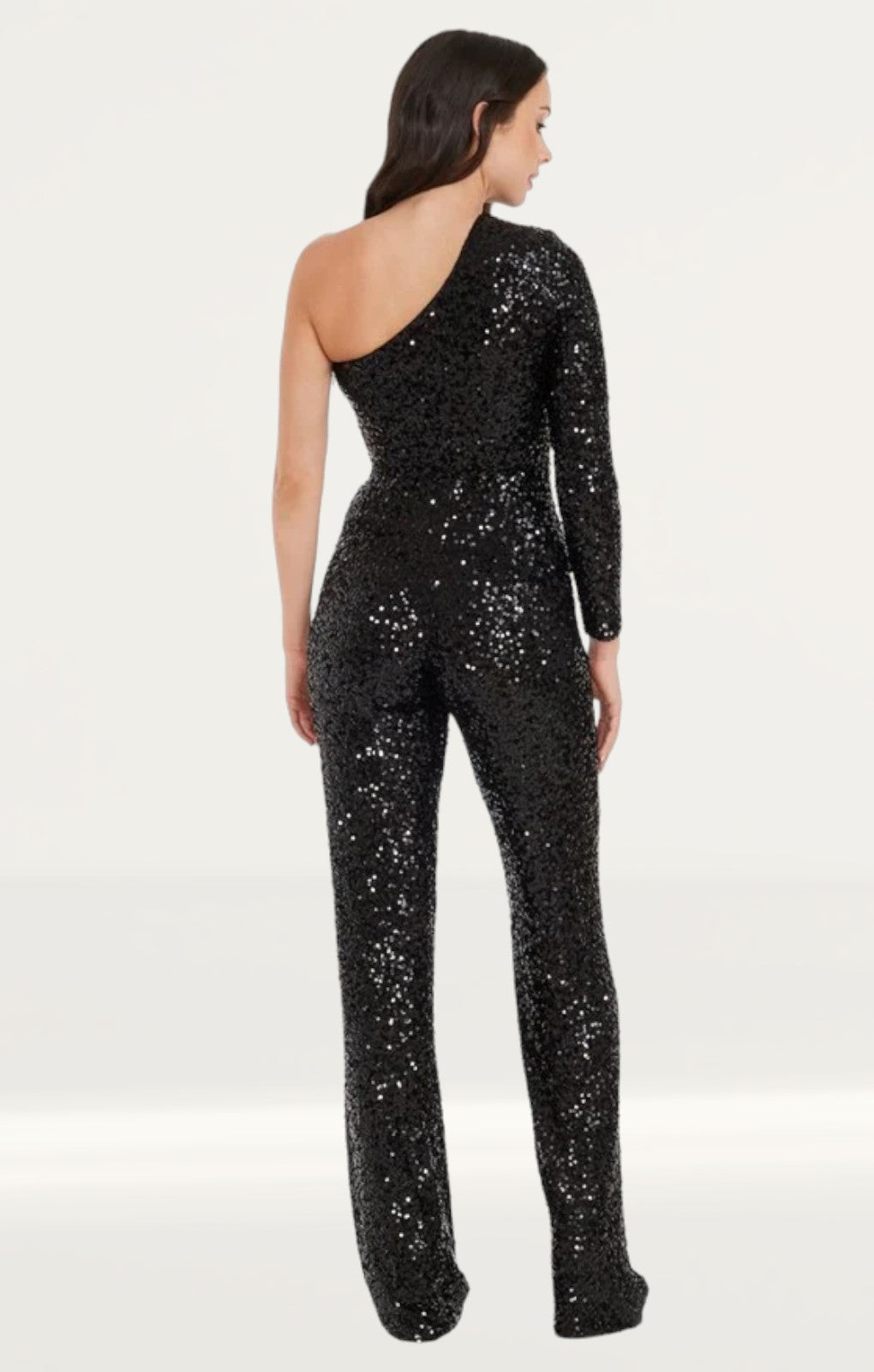 Dress The Population Easton Black Sequin Jumpsuit