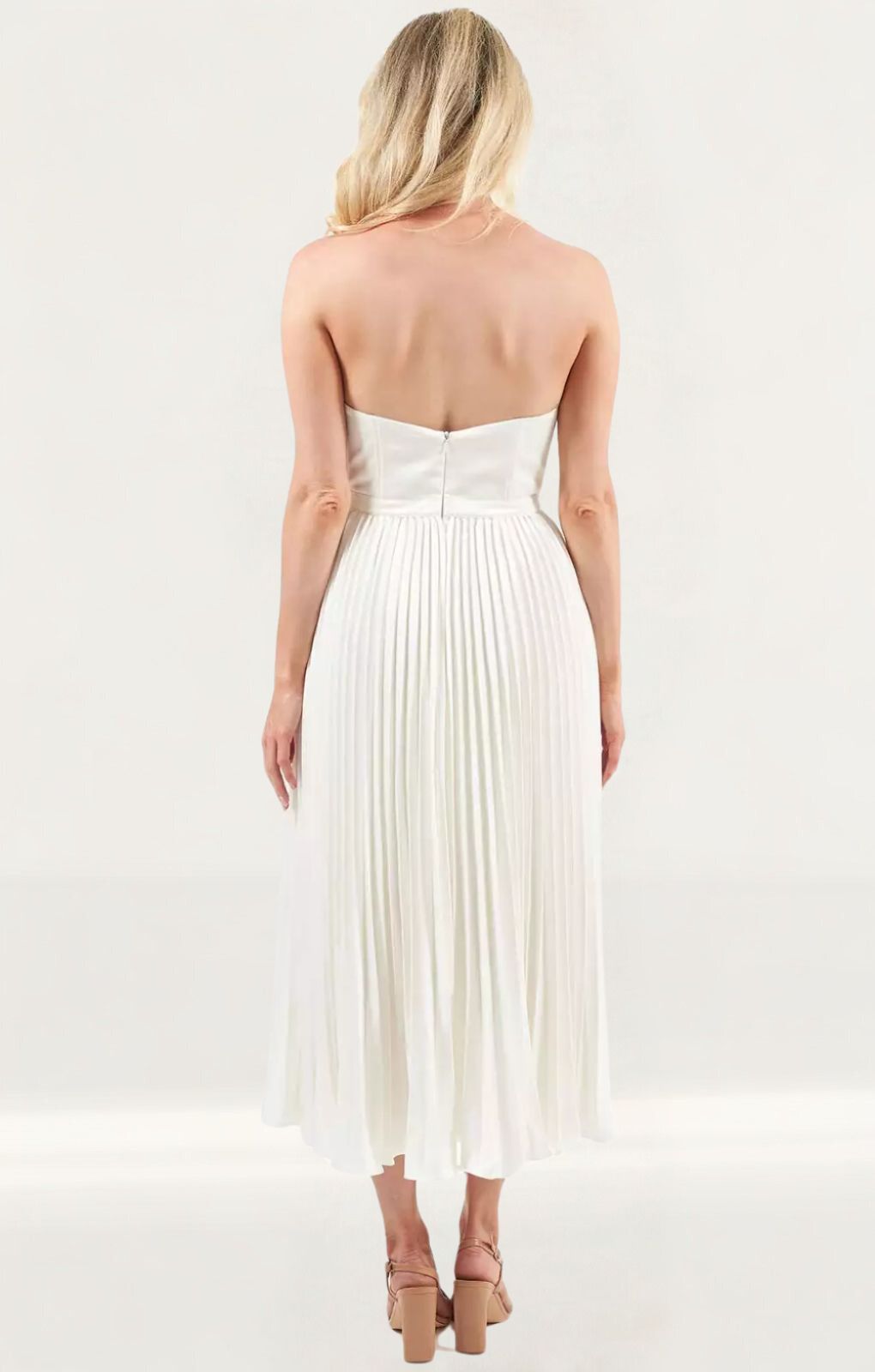 Elle Zeitoune White Milan Midi Dress
