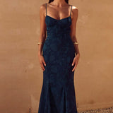 Runaway The Label Florenza Navy Maxi Dress
