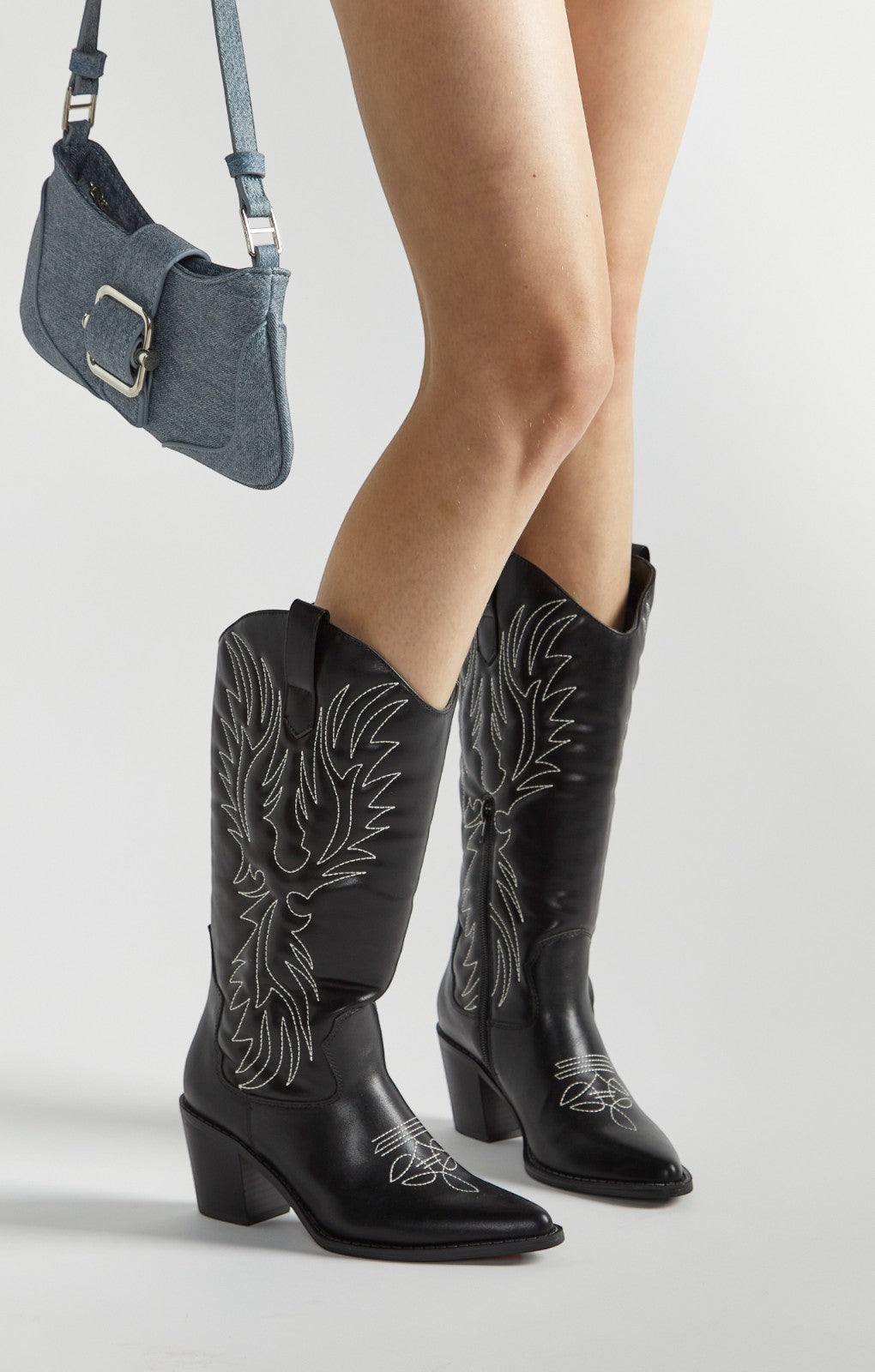 Glamorous Black Cowboy Boots