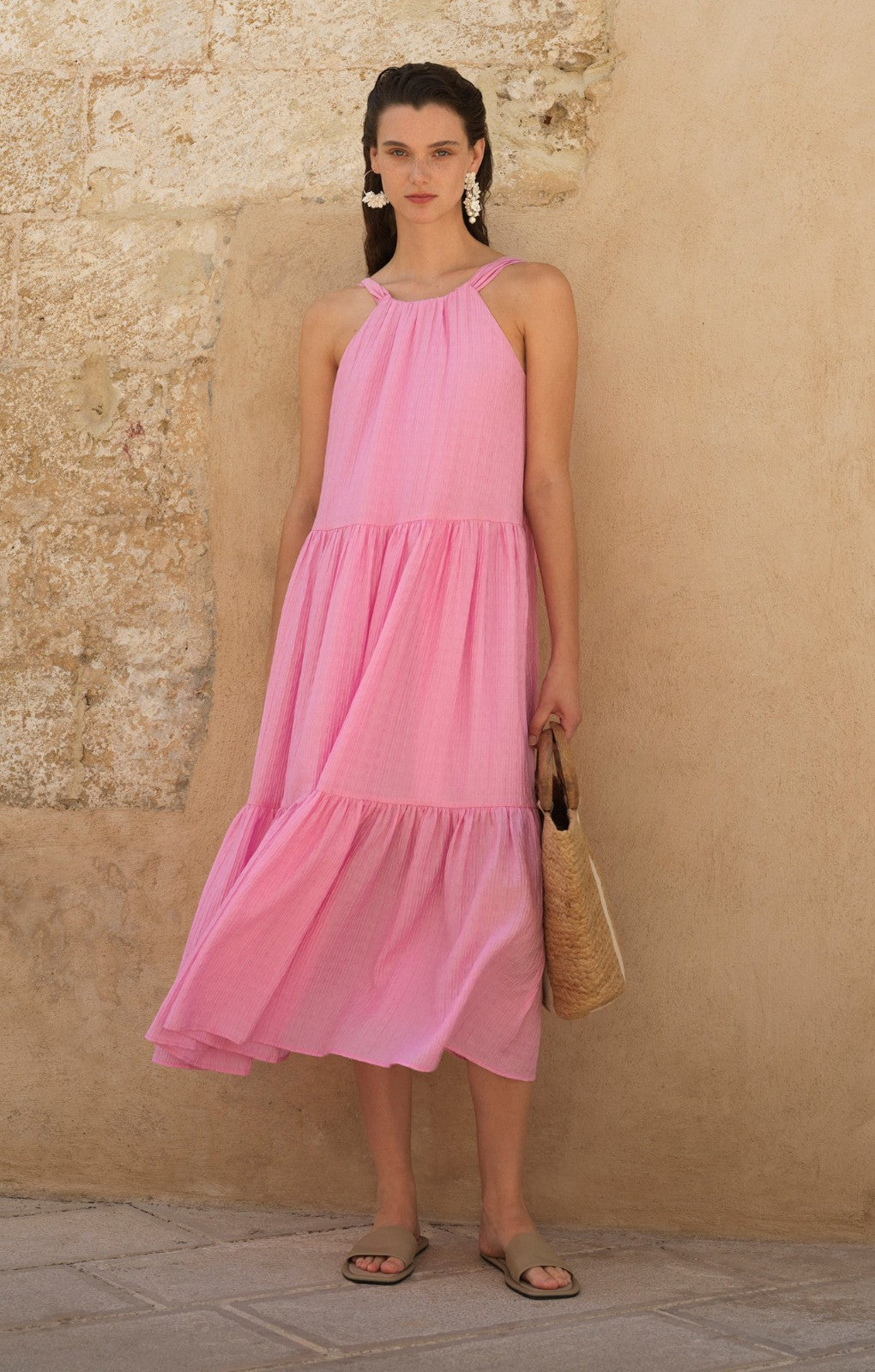 french connection pink maxi dress Rent French Connection Aleska Textured Midaxi Dress