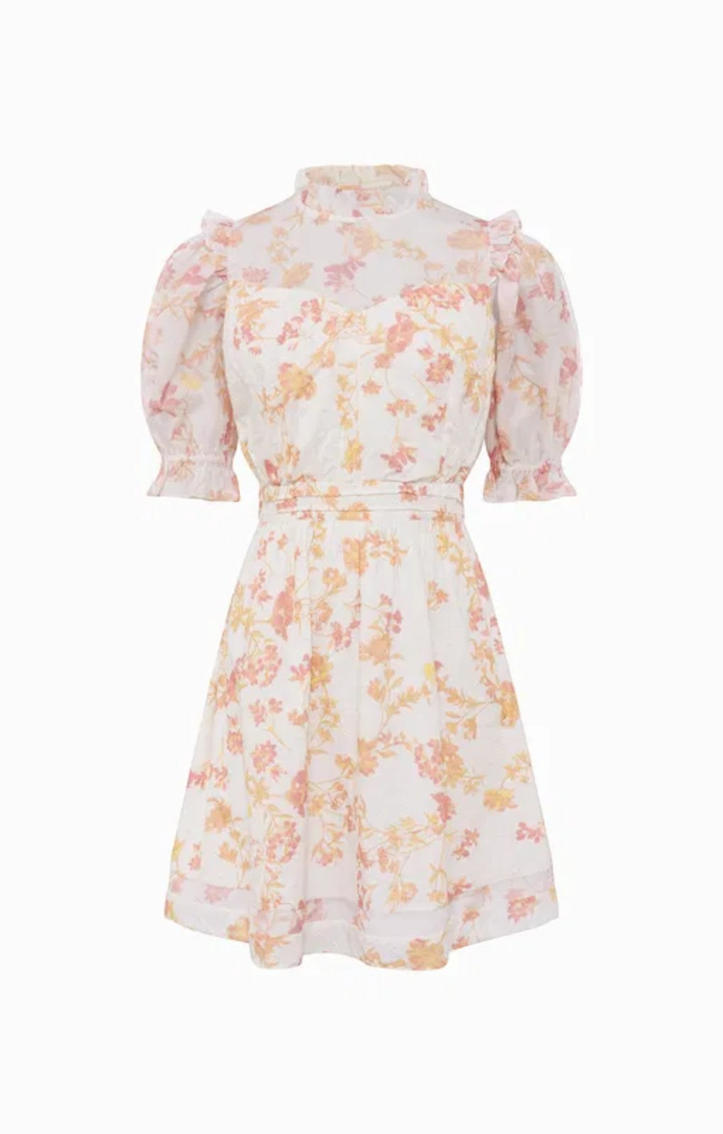 French Connection Diana Print Puff-Sleeve Dress – dresses by French Connection, available to rent from Hirestreet
