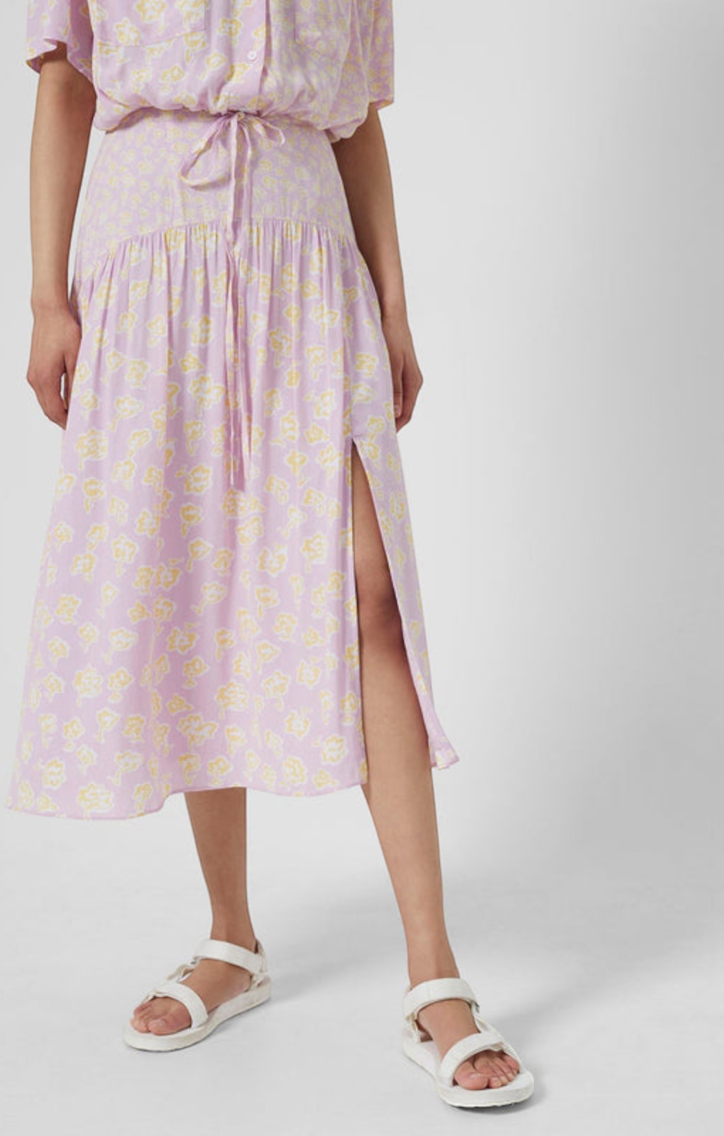 French Connection Doria Colette Split Midi Skirt – skirts by French Connection, available to rent from Hirestreet
