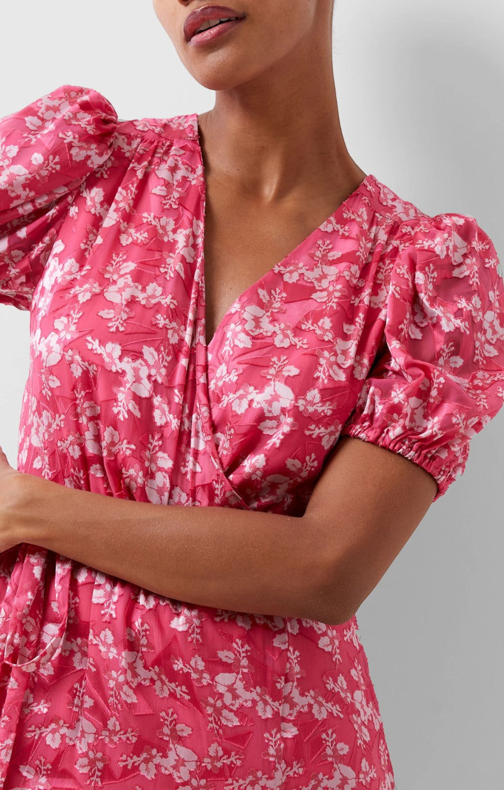 French Connection Elianna Devore Midi Dress – dresses by French Connection, available to rent from Hirestreet