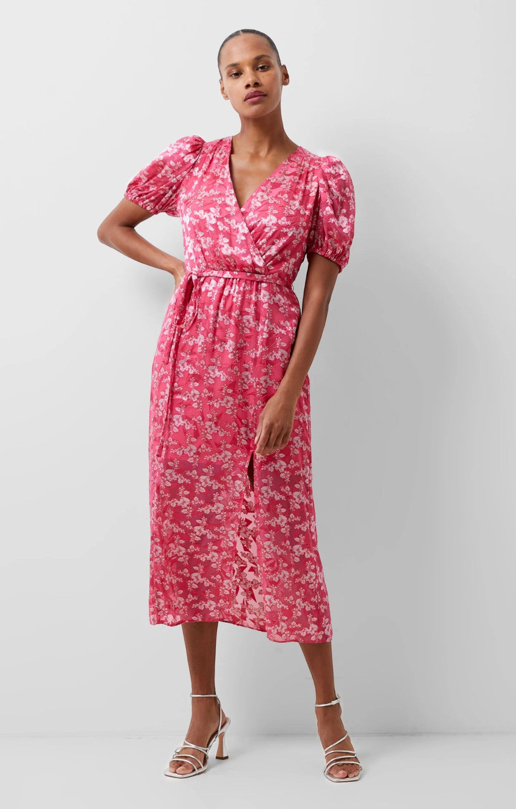 French Connection Elianna Devore Midi Dress – dresses by French Connection, available to rent from Hirestreet