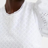 French Connection Esse Broderie Cut Out Midi Dress – dresses by French Connection, available to rent from Hirestreet