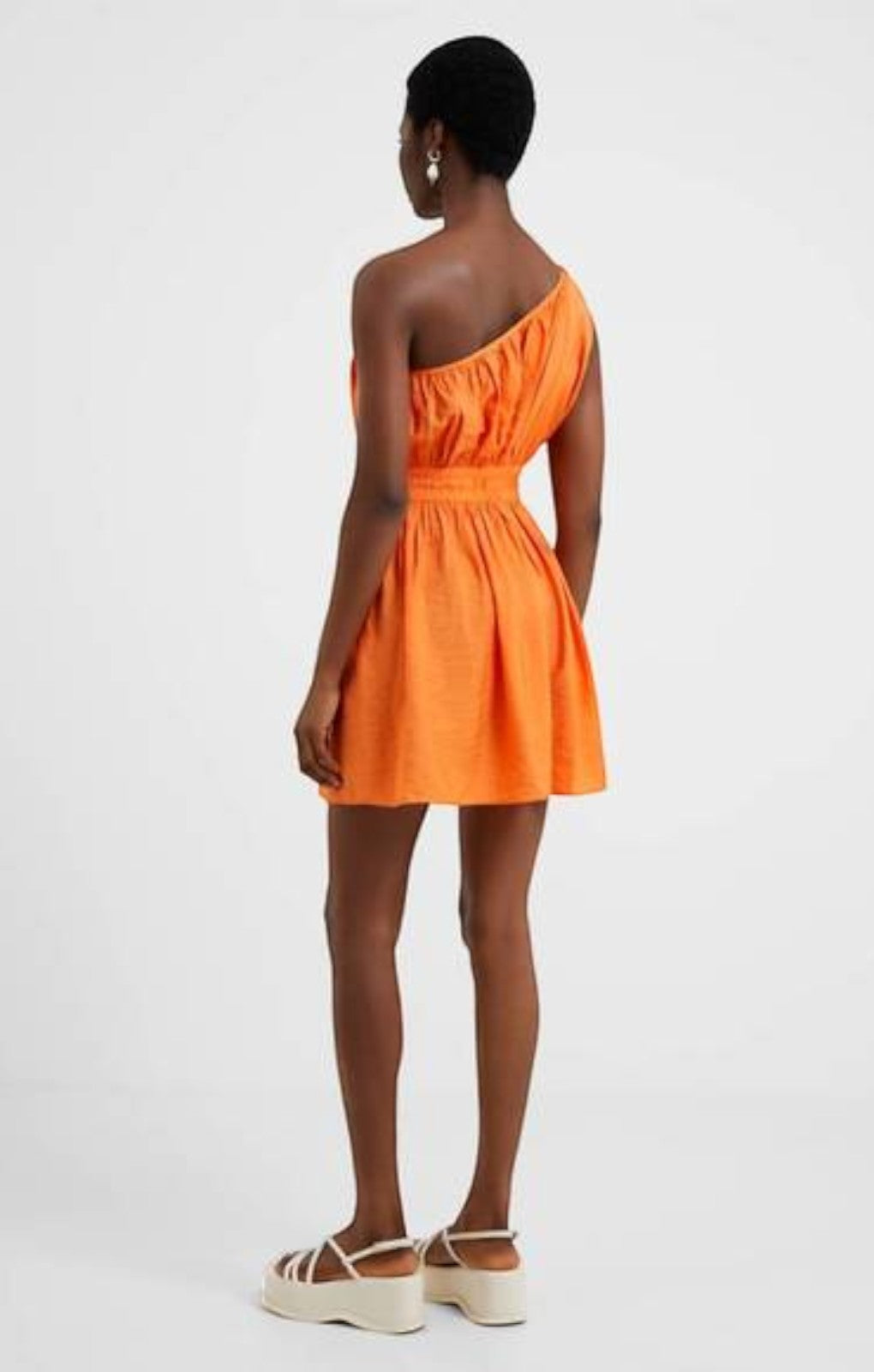 French Connection Faron Drape One Shoulder Mini Dress – dresses by French Connection, available to rent from Hirestreet