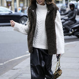 ASOS DESIGN Borg Gilet In Brown