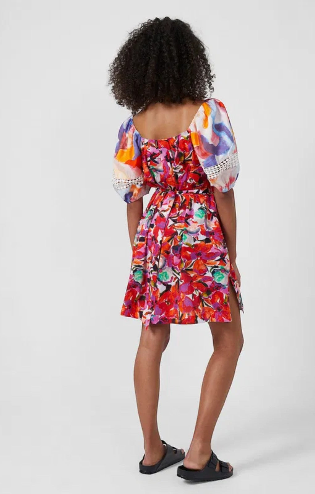 French Connection Isadora Patch Poplin Bardot Dress – dresses by French Connection, available to rent from Hirestreet