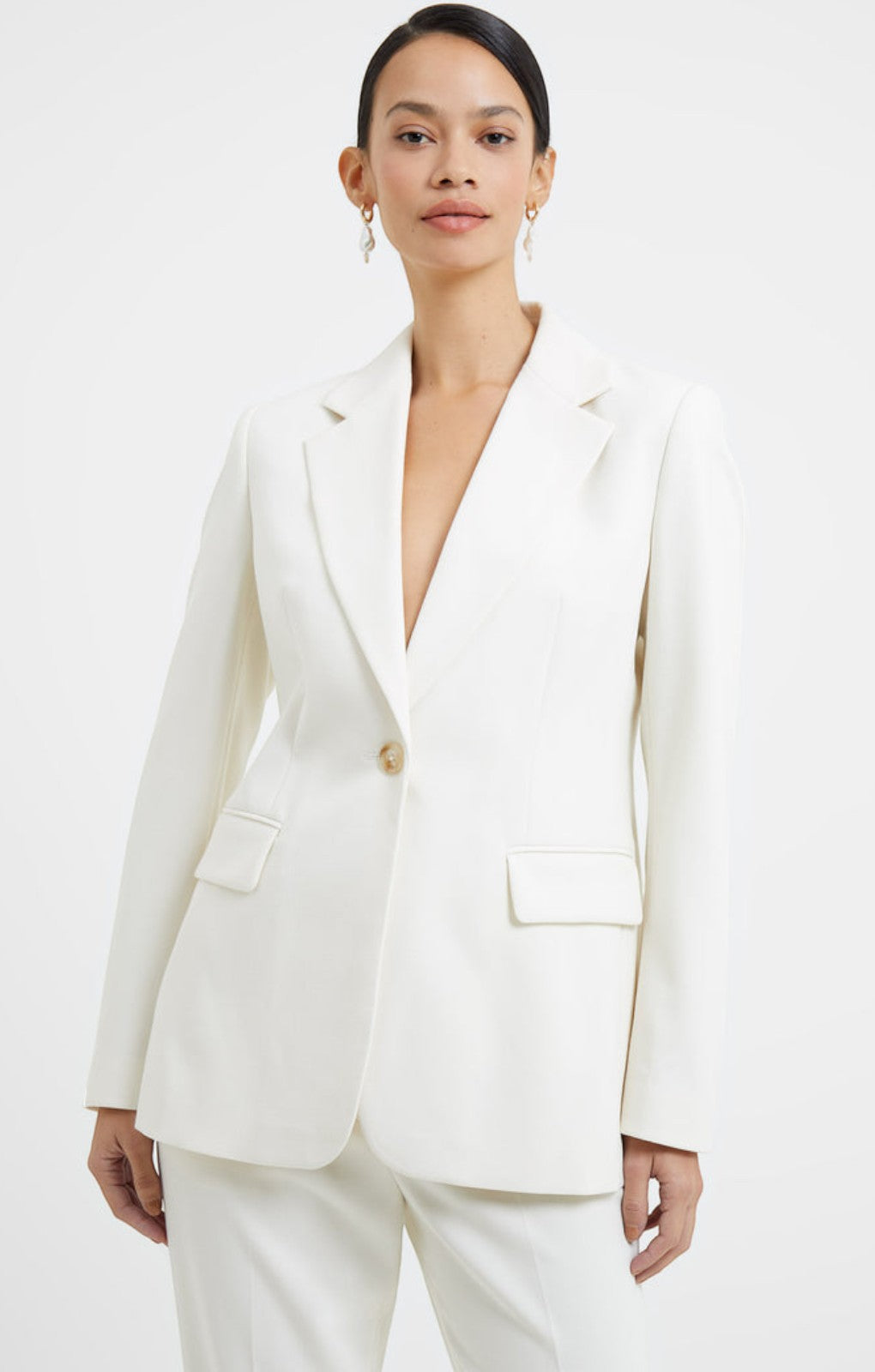 French Connection Whisper Blazer in Summer White – coats & jackets by French Connection, available to rent from Hirestreet
