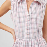French Connection Yaki Organic Check Sleeveless Shirt Dress – dresses by French Connection, available to rent from Hirestreet