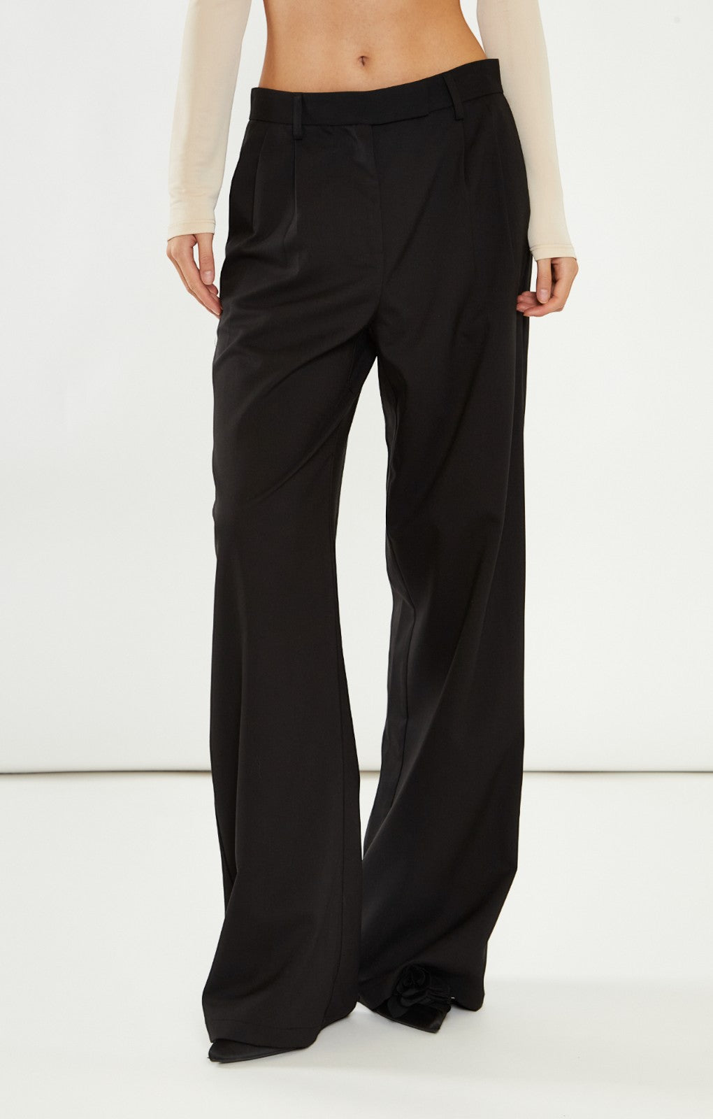 Glamorous Black Wide Leg Trousers
