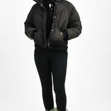 Topshop Petite Padded Puffer Jacket In Black