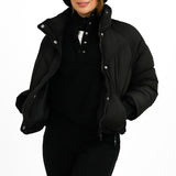 Topshop Petite Padded Puffer Jacket In Black