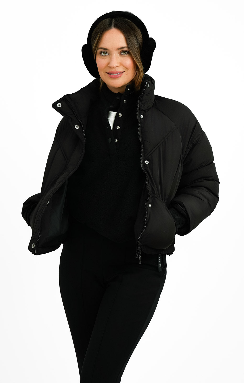 Topshop Petite Padded Puffer Jacket In Black