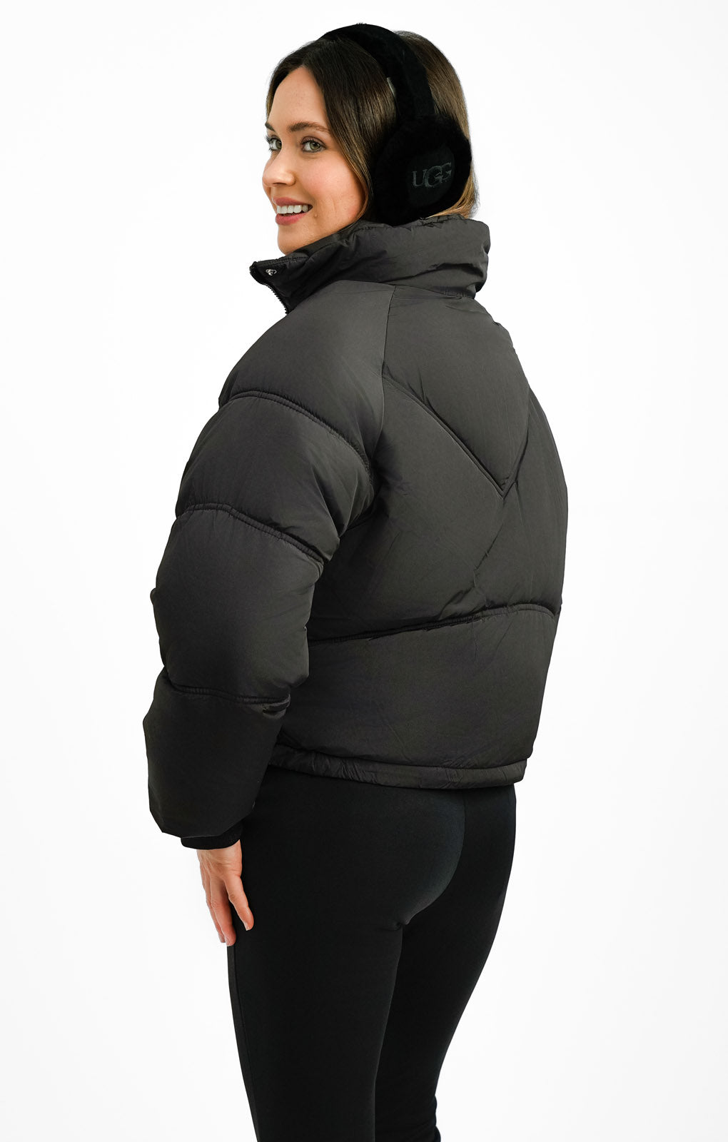 Topshop Petite Padded Puffer Jacket In Black