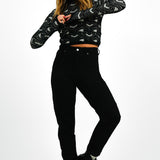 Topshop Original High Rise Mom Jeans In Black
