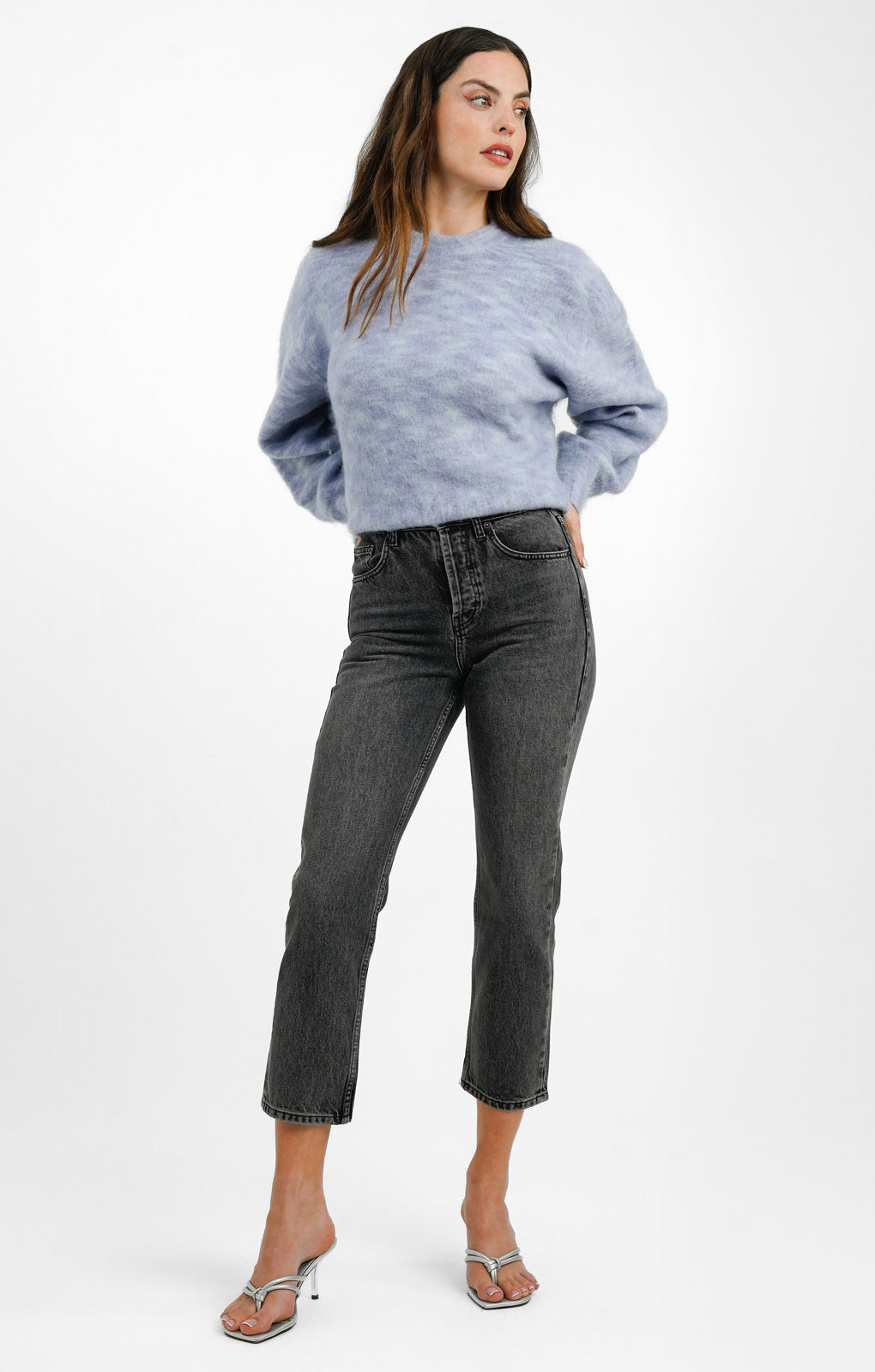 Topshop Editor Jeans In Washed Black