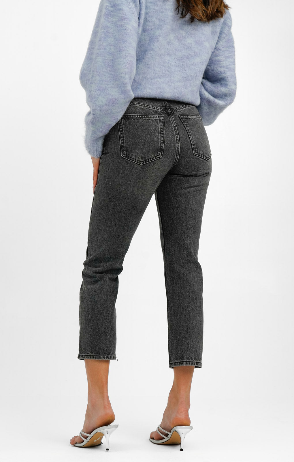 Topshop Editor Jeans In Washed Black