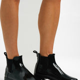 Hunter Original Refined Chelsea Wellington Boots In Black Gloss