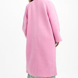 ASOS DESIGN Petite Oversized Boyfriend Coat In Pink