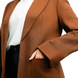 Topshop Ponte Jersey Blazer In Chocolate