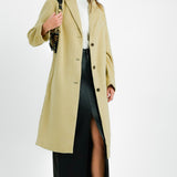 Topshop Tall Chuck On Coat In Sage