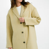 Topshop Tall Chuck On Coat In Sage