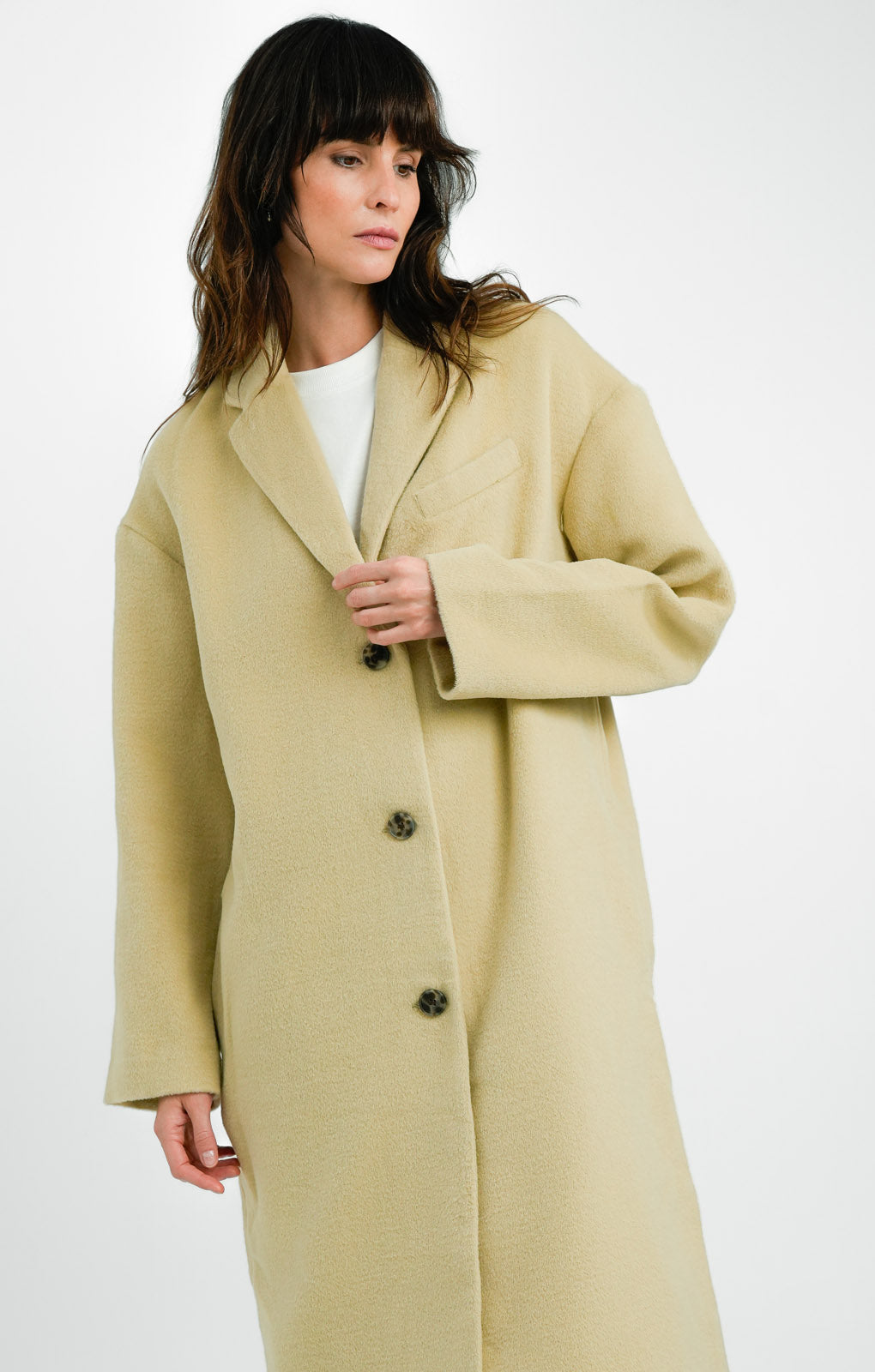 Topshop Tall Chuck On Coat In Sage